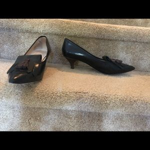 Vaneli black and brown leather spectators